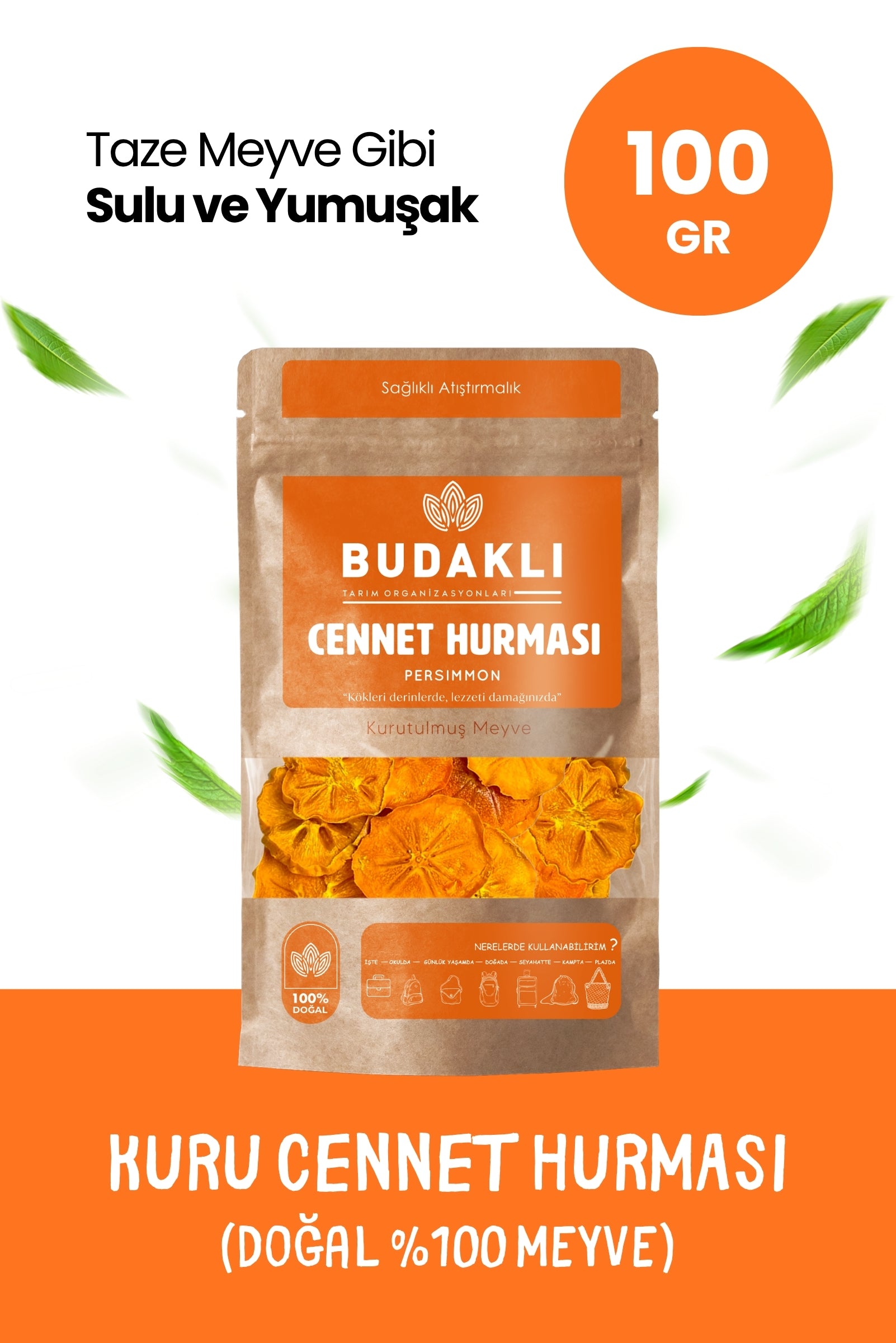Budaklı Tarım Kurutulmuş Cennet Hurması 100 Gr | İlave Şeker İçermez