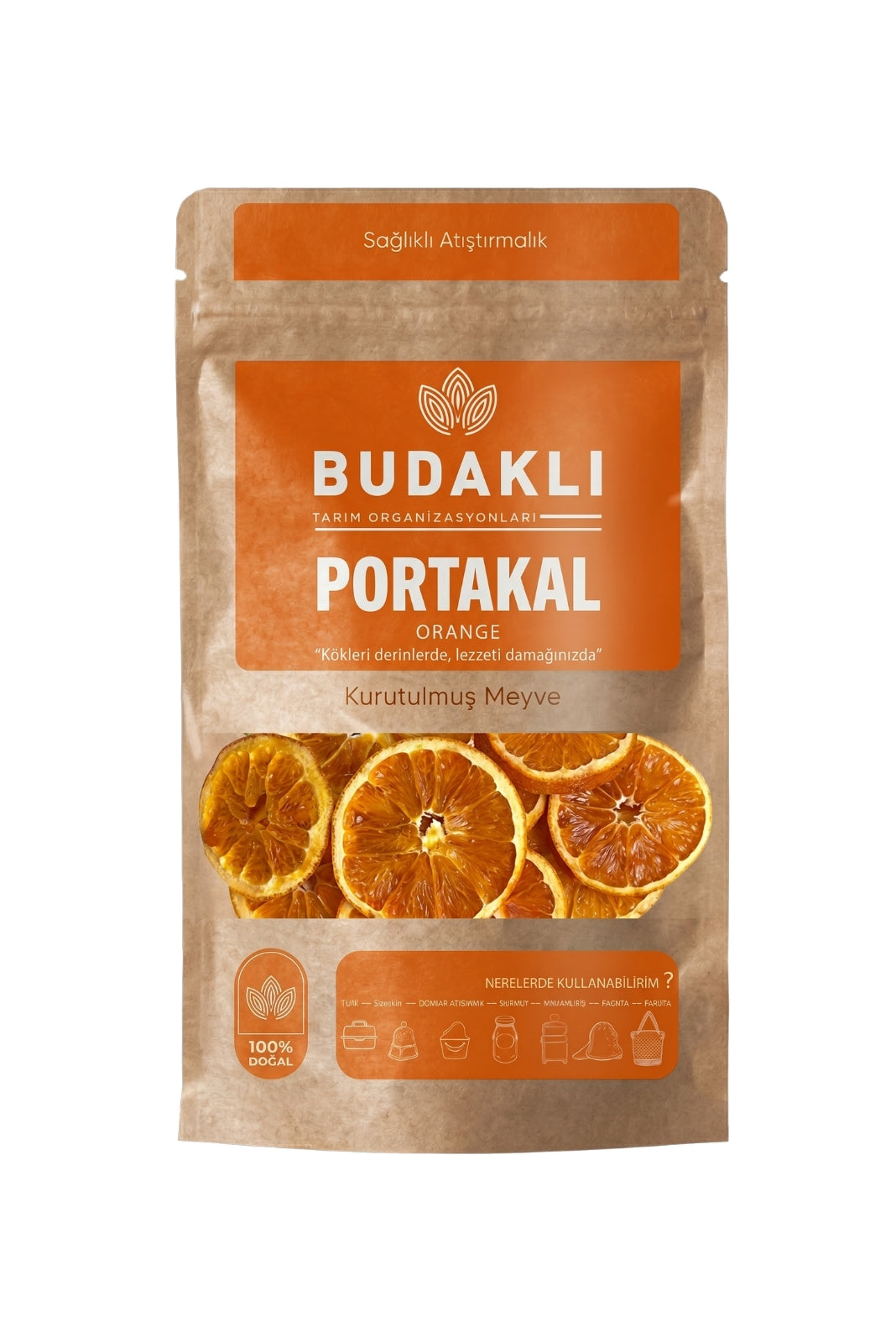 Budaklı Tarım Kurutulmuş Portakal 100 Gr | İlave Şeker İçermez