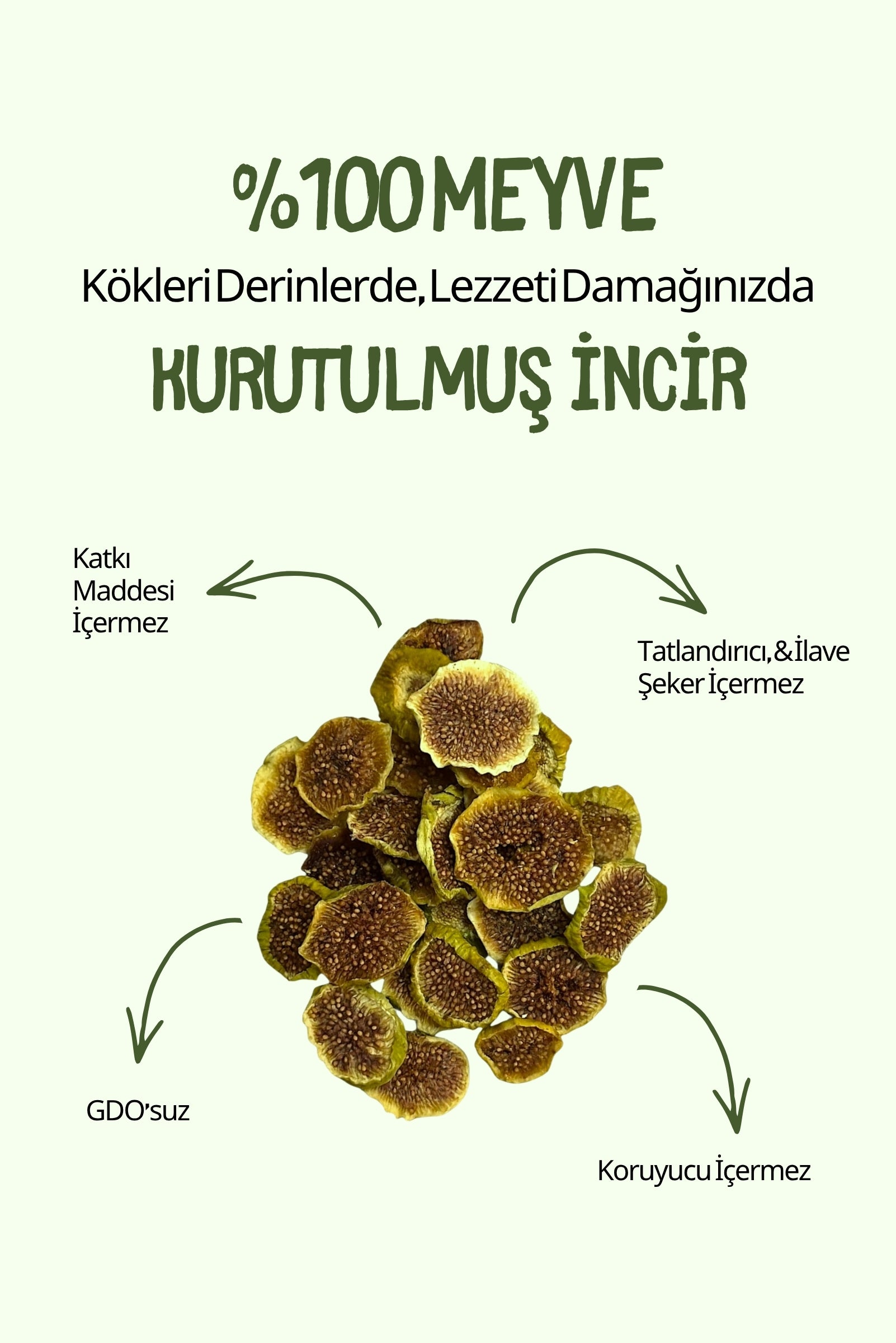 Budaklı Tarım Kurutulmuş İncir 100 Gr | İlave Şeker İçermez