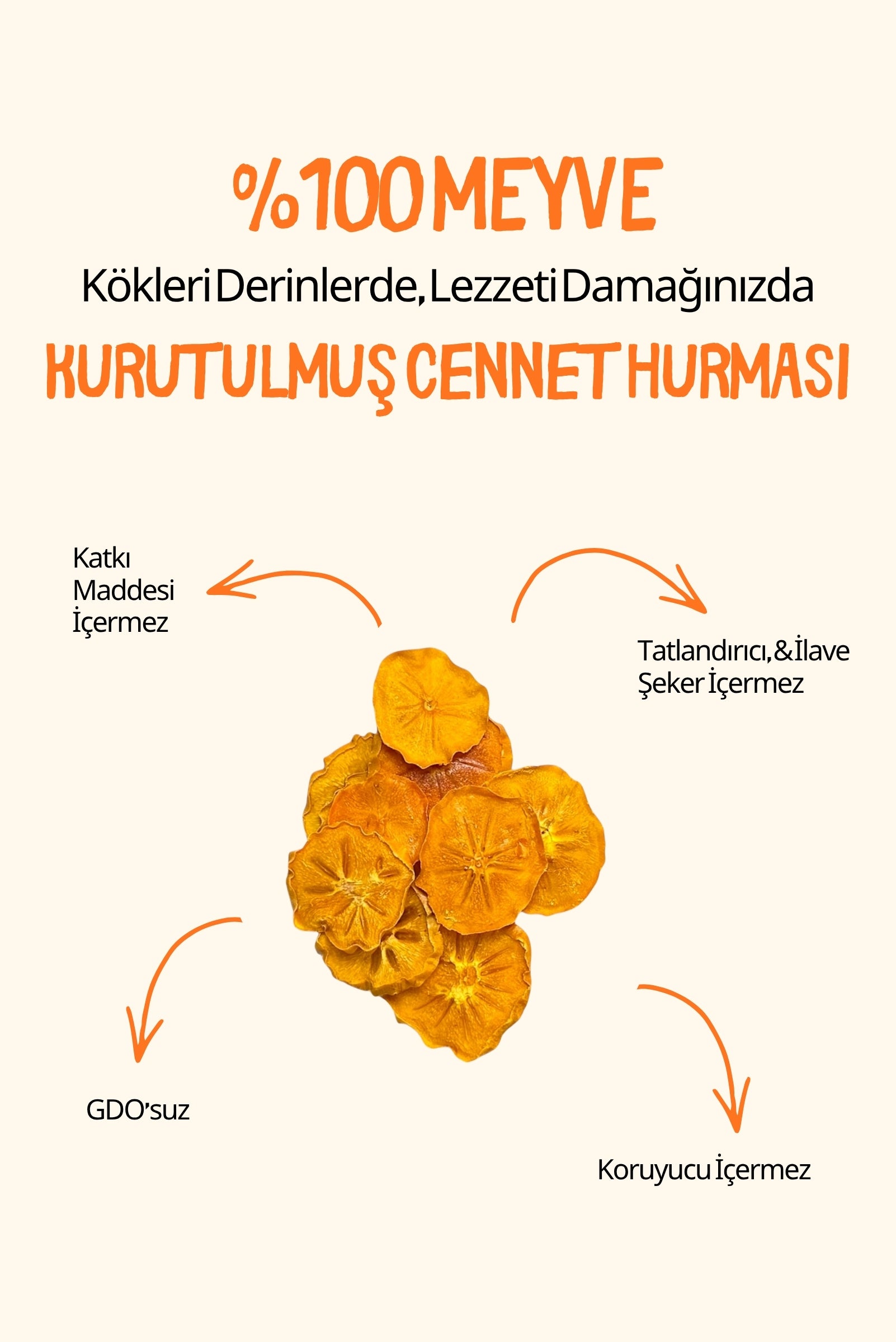 Budaklı Tarım Kurutulmuş Cennet Hurması 100 Gr | İlave Şeker İçermez