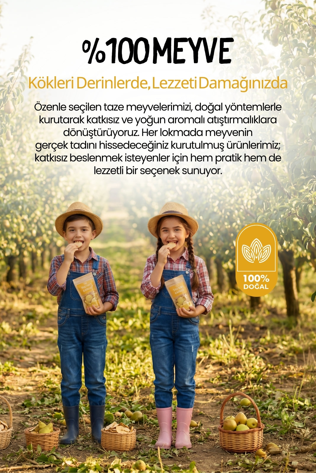Budaklı Tarım Kurutulmuş Armut 100 Gr | İlave Şeker İçermez