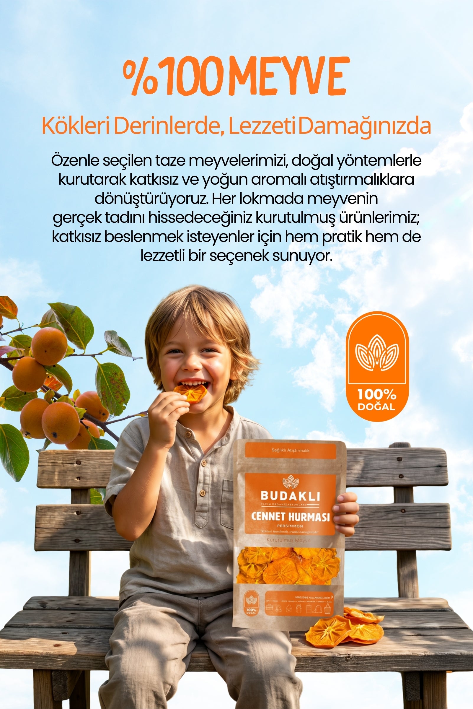 Budaklı Tarım Kurutulmuş Cennet Hurması 100 Gr | İlave Şeker İçermez