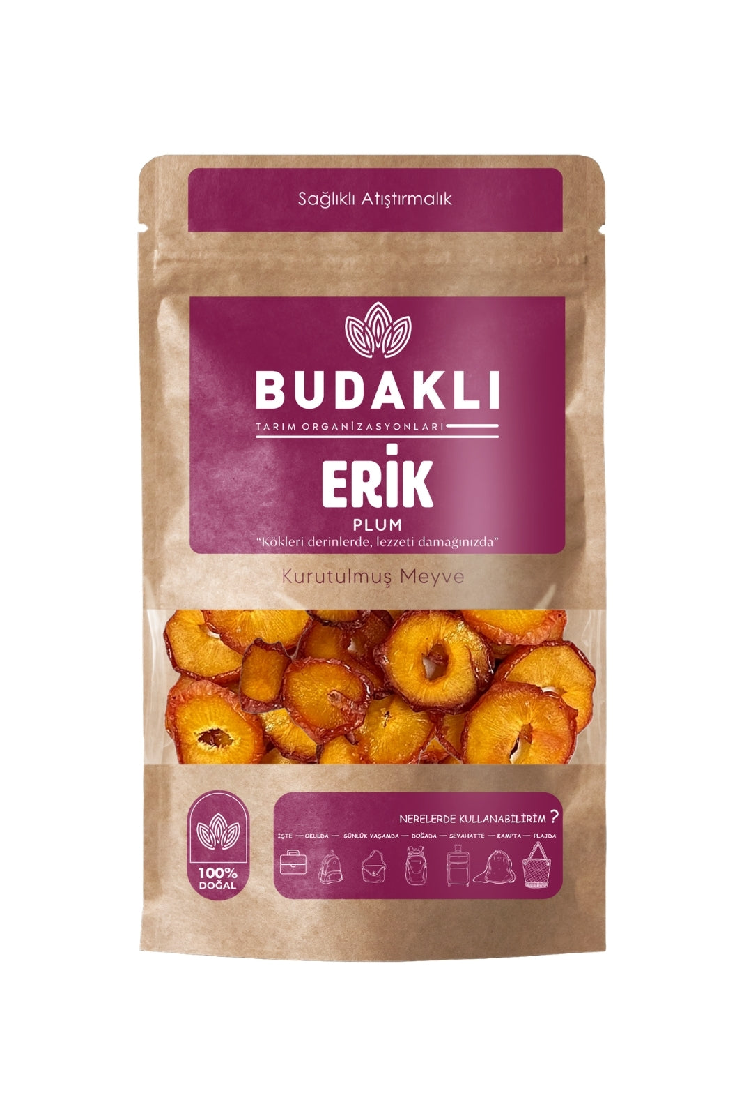 Budaklı Tarım Kurutulmuş Erik 100 Gr | İlave Şeker İçermez