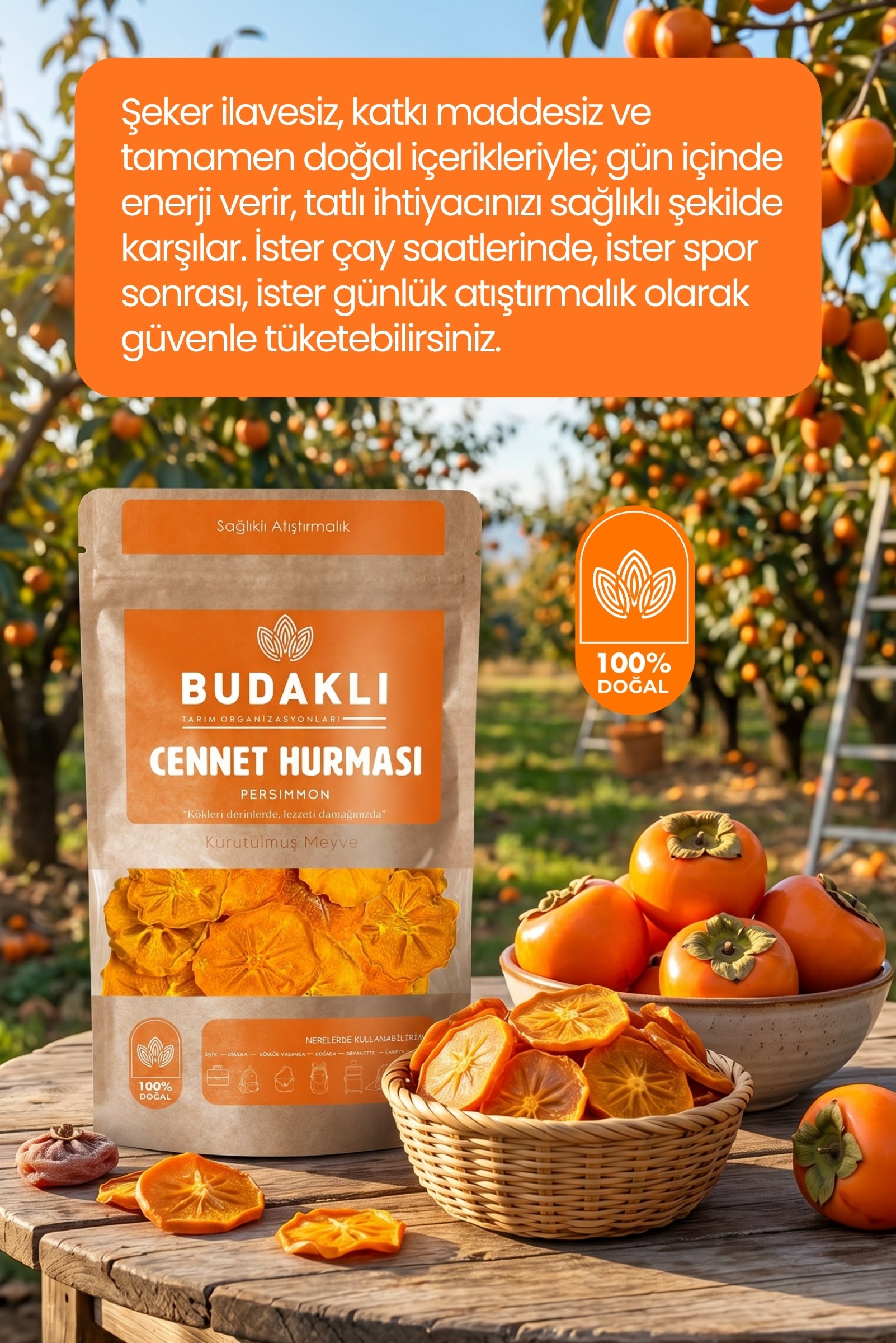 Budaklı Tarım Kurutulmuş Cennet Hurması 100 Gr | İlave Şeker İçermez