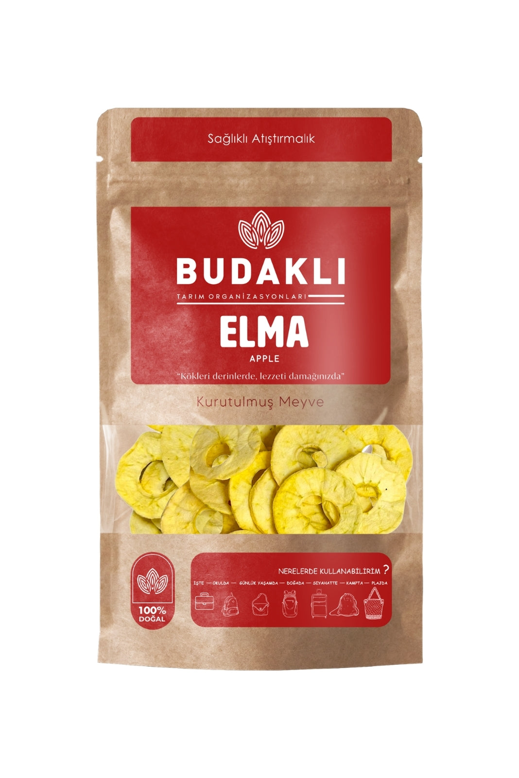 Budaklı Tarım Kurutulmuş Elma 100 Gr | İlave Şeker İçermez