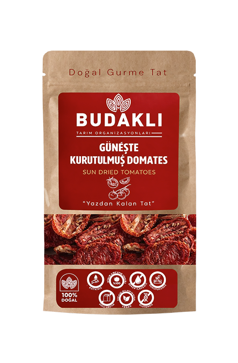 Budaklı Tarım Güneşte Kurutulmuş Domates 100 Gr | Koruyucu İçermez